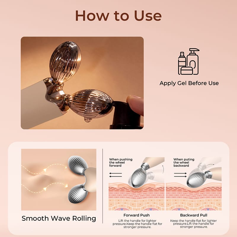 Step-by-step guide on how to use the EMS beauty roller