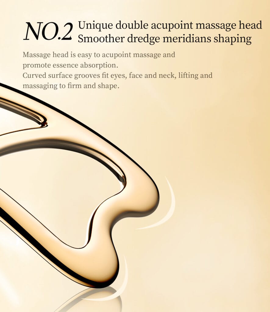 Close-up of the NICEMAY MR-2317 rounded double-point massage-head detail.