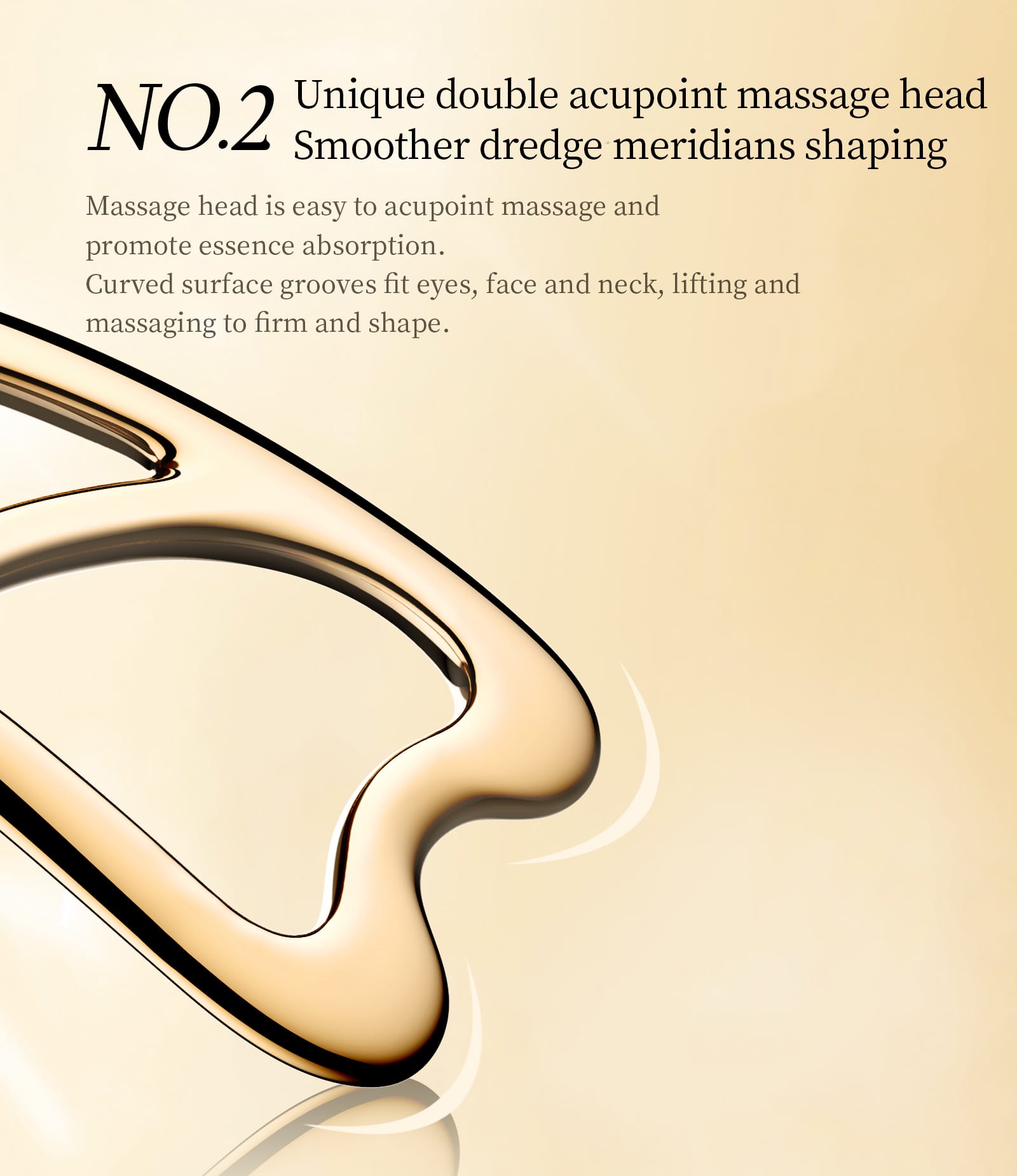 Close-up of the NICEMAY MR-2317 rounded double-point massage-head detail.