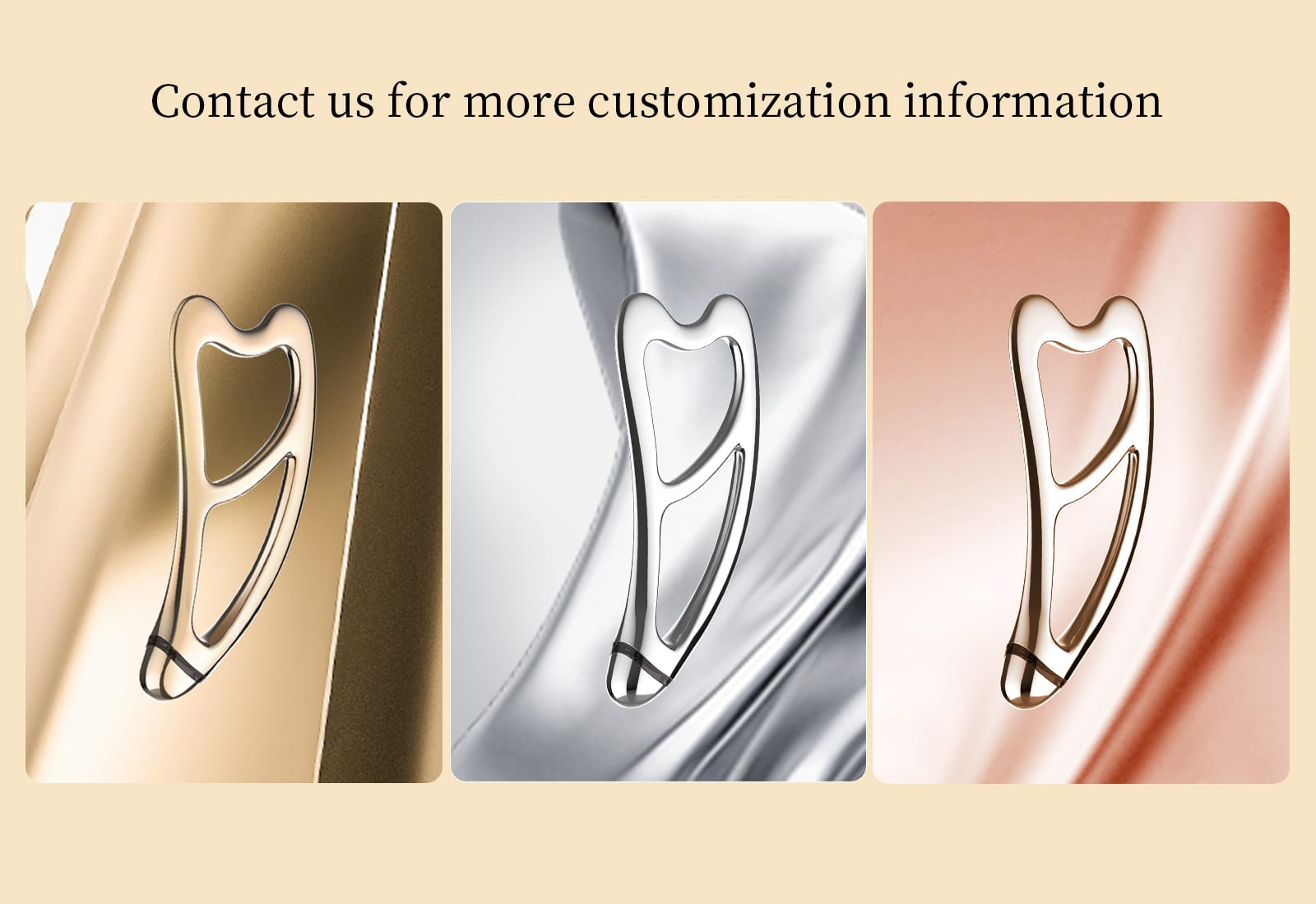 NICEMAY MR-2317 facial sculpting tool in gold and silver color options for OEM and ODM customization.