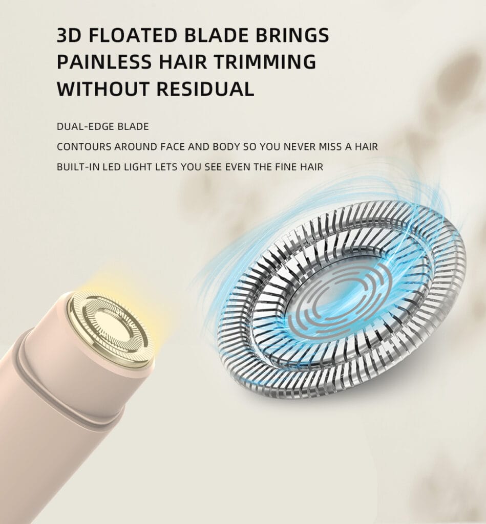 NICEMAY multifunctional hair trimmer for facial and body grooming with detachable washable heads and multiple attachments, product image 5