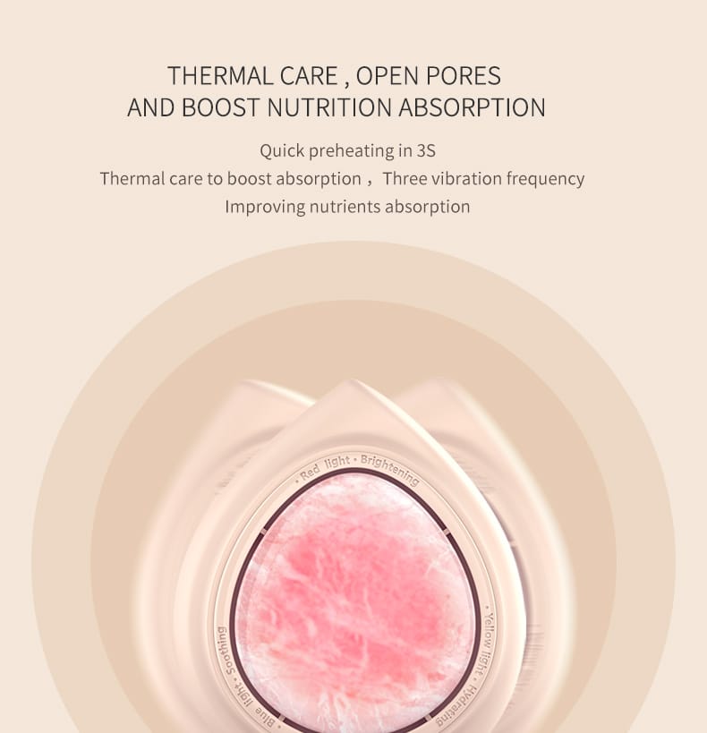 NICEMAY compact LED therapy device with thermal care, three LED modes, portable design, and a detachable massage head, product image 7