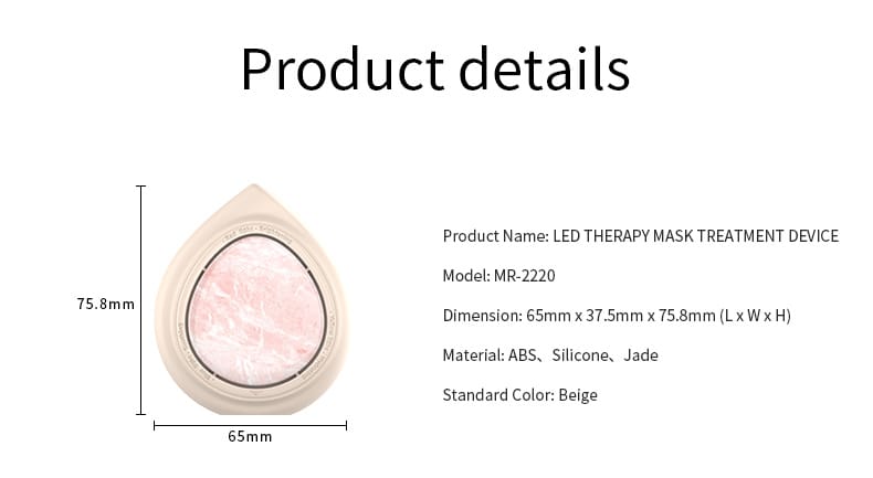 NICEMAY compact LED therapy device with thermal care, three LED modes, portable design, and a detachable massage head, product image 13