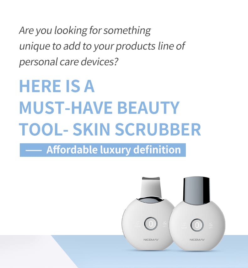 NICEMAY BJ-1809 compact ultrasonic skin scrubber for personal care