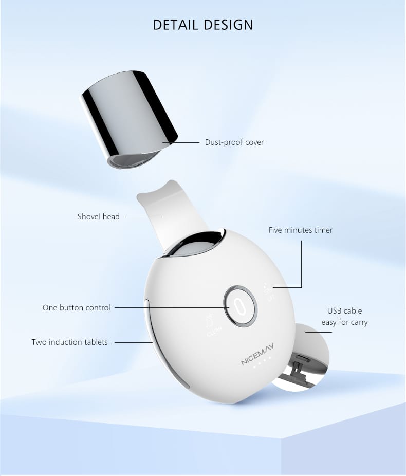 NICEMAY BJ-1809 ultrasonic skin scrubber detail design