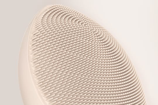Close-up of the NICEMAY MR-1969 silicone facial brush textured surface.