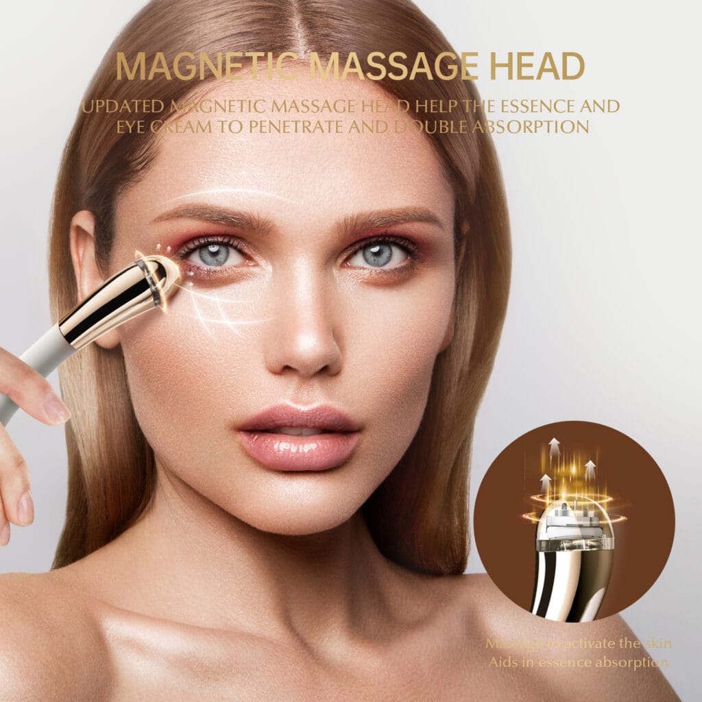NICEMAY MR-2389 magnetic massage head used around the eye area.
