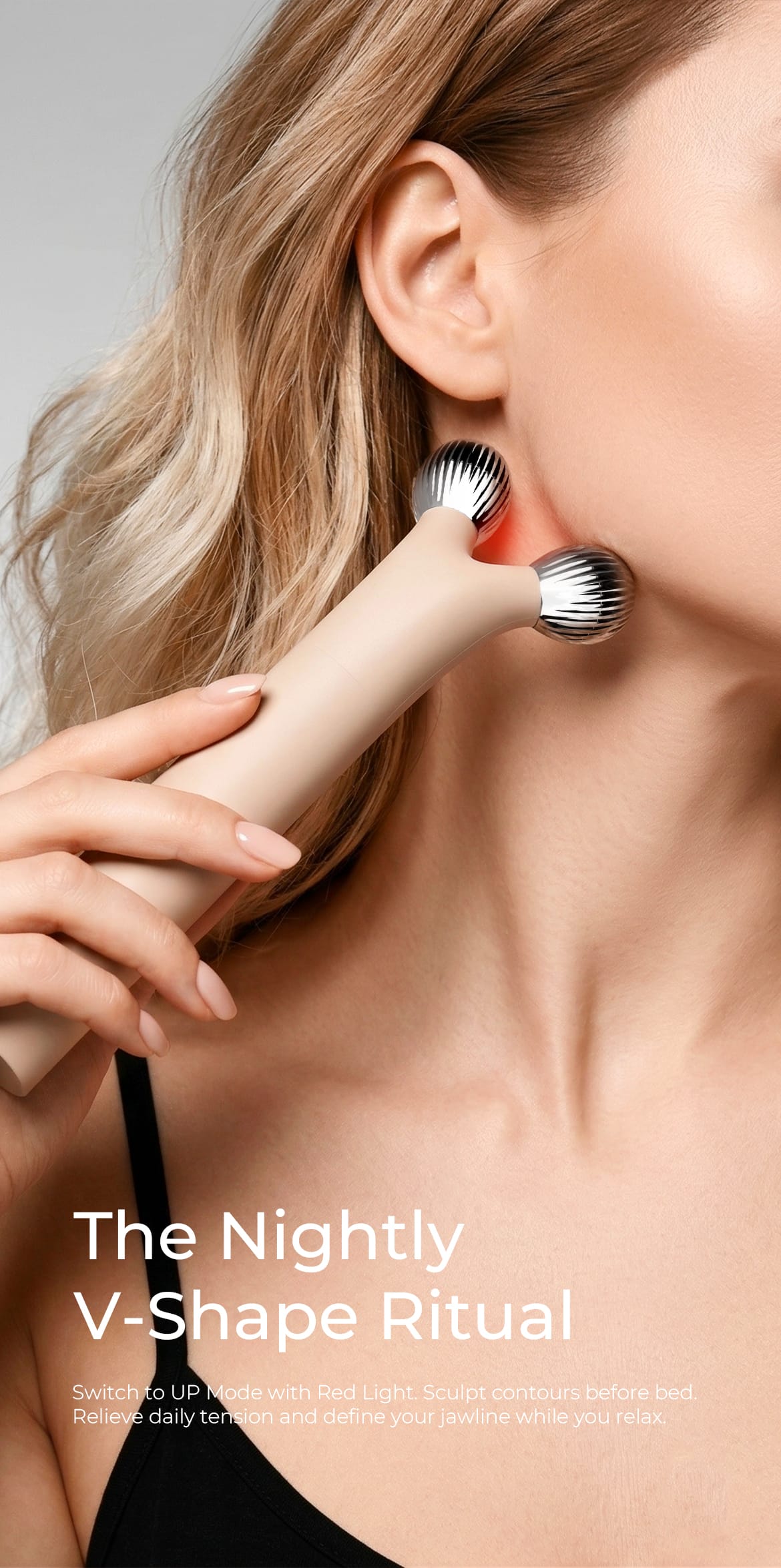 NICEMAY MR-2623 portable wireless micro-current facial roller in a handbag