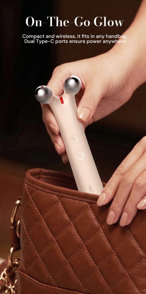 NICEMAY MR-2623 dual-ball micro-current facial lifting roller