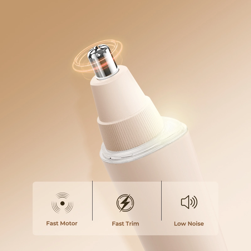 NICEMAY QM-2065 trimmer graphic showing fast motor, fast trim, and low noise.