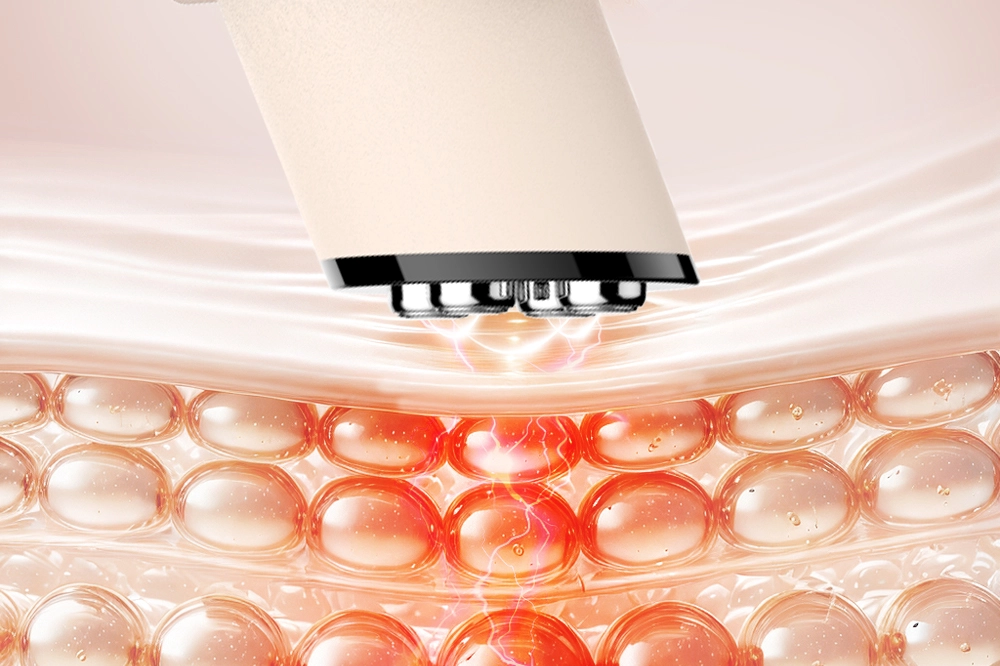 NICEMAY YM-1913 device head illustrated over a skin-contact graphic.