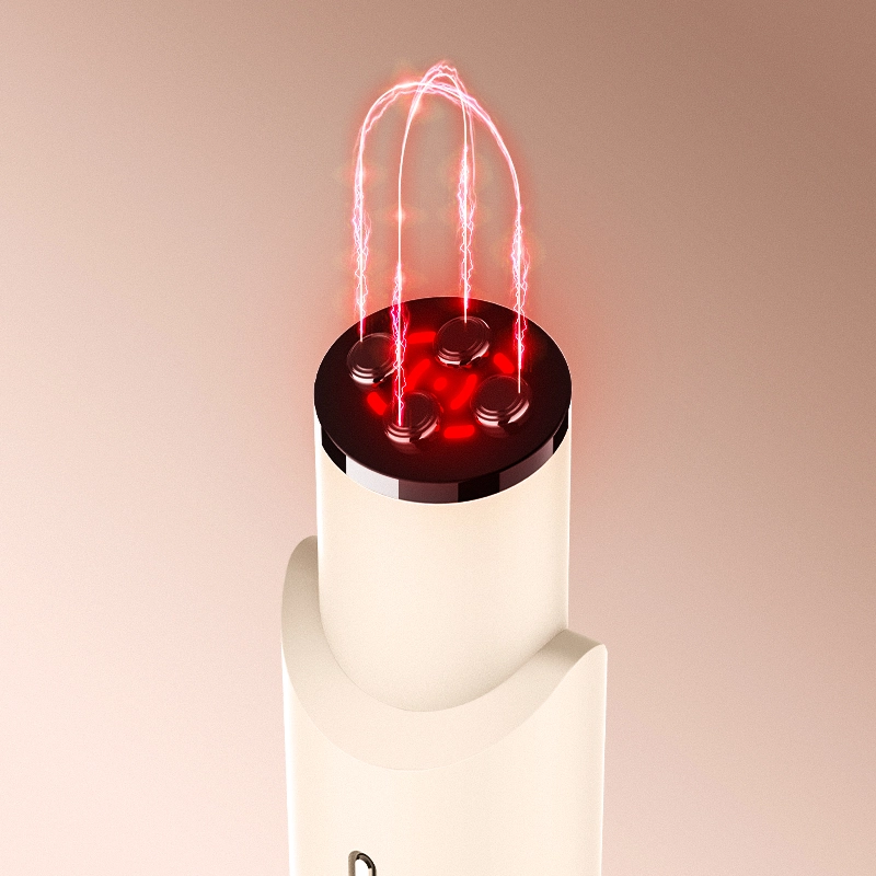 Close-up of the NICEMAY YM-1913 eye-care device head with red light points.